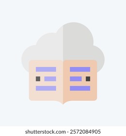Icon Cloud Library. related to Dropshipping symbol. flat style. design editable