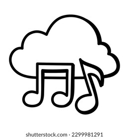 Eine Ikone der Cloud-Musik im Doodle-Design 