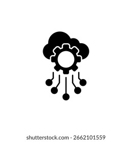 Icon a cloud services, isolated against a clean background.