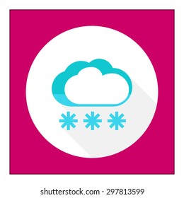 Icon of cloud and snowflakes