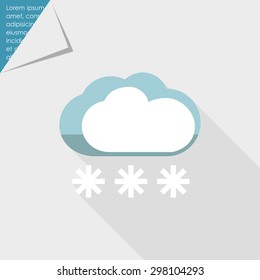 Icon of cloud and snowflakes