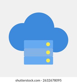 Icon cloud storage. Internet network elements. Icon in flat style style.