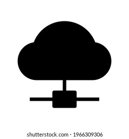 Nube De Icono Con Glifo De Estilo