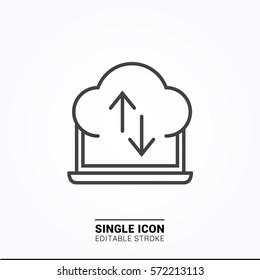 icon cloud synchronization Single Icon Graphic Design
