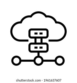 Tecnología de nube de iconos con esquema de estilo