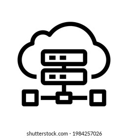 Icon Cloud Technology With Style Outline