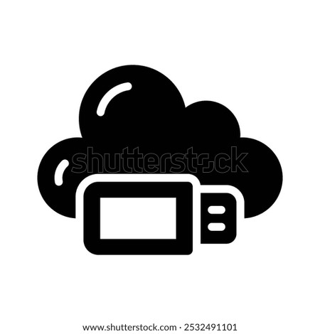 An icon of cloud usb in trendy style, ready to use and download