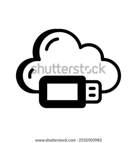 An icon of cloud usb in trendy style, ready to use and download
