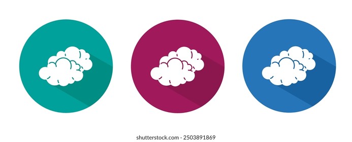 Icon for cloud vector illustration in flat.