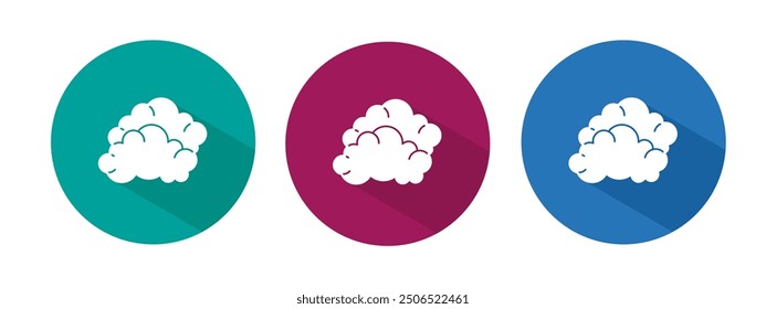 Icon for cloud vector illustration in flat.