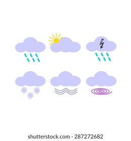 Icon cloud weather vector