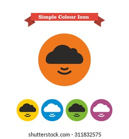 Icon of cloud with wifi signal