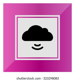 Icon of cloud with wifi signal