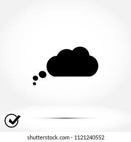 icon clouds black, Vector EPS 10 illustration style