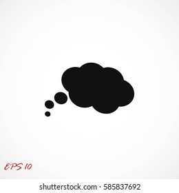 icon clouds black, Vector EPS 10 illustration style