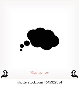icon clouds black, Vector EPS 10 illustration style