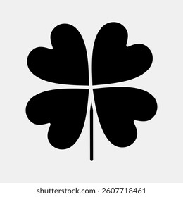 Icon clover. Plant leaves elements. Icon in glyph style.