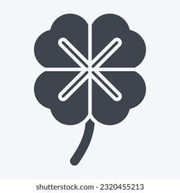 Icon Clover. related to Celtic symbol. glyph style. simple design editable. simple illustration