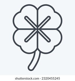 Icon Clover. related to Celtic symbol. line style. simple design editable. simple illustration