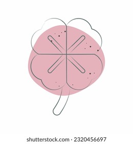 Icon Clover. related to Celtic symbol. Color Spot Style. simple design editable. simple illustration