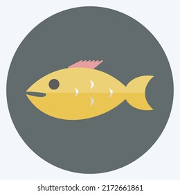 Icon Clown Fish. suitable for Sea symbol. flat style. simple design editable. design template vector. simple symbol illustration