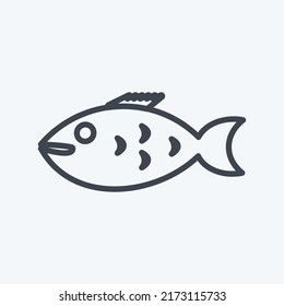 Icon Clown Fish. suitable for Sea symbol. line style. simple design editable. design template vector. simple symbol illustration