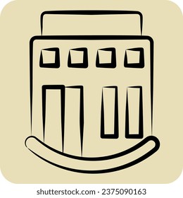 Icon Club. related to Icon Building symbol. hand drawn style. simple design editable. simple illustration