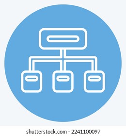 Icon Clustering. related to Machine Learning symbol. blue eyes style. simple design editable. simple illustration. simple vector icons