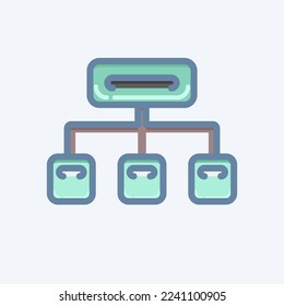 Icon Clustering. related to Machine Learning symbol. doodle style. simple design editable. simple illustration. simple vector icons