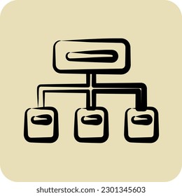 Icon Clustering. related to Machine Learning symbol. hand drawn style. simple design editable