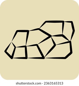 Icon Coal. related to Mining symbol. hand drawn style. simple design editable. simple illustration