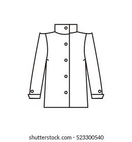 Icon coat in the style of the line. Vector illustration.