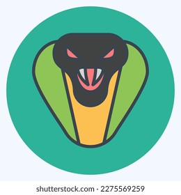 Icon Cobra. related to Animal Head symbol. simple design editable. simple illustration