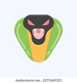 Icon Cobra. related to Animal Head symbol. simple design editable. simple illustration