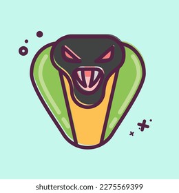 Icon Cobra. related to Animal Head symbol. simple design editable. simple illustration