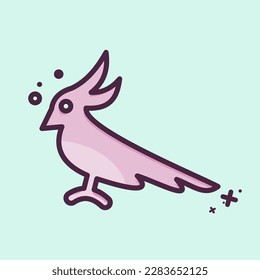 Icon Cockatoo. related to Domestic Animals symbol. simple design editable. simple illustration