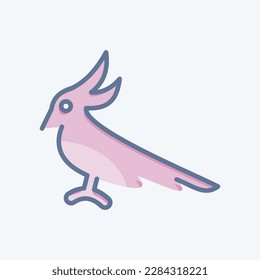 Icon Cockatoo. related to Domestic Animals symbol. simple design editable. simple illustration