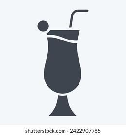 Icon Cocktail 4. related to Cocktails,Drink symbol. glyph style. simple design editable. simple illustration