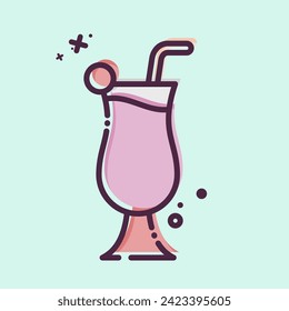 Icon Cocktail 4. related to Cocktails,Drink symbol. MBE style. simple design editable. simple illustration