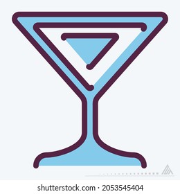 Icon Cocktail - Line Cut Style - Simple illustration, Editable stroke, Design template vector, Good for prints, posters, advertisements, announcements, info graphics, etc.