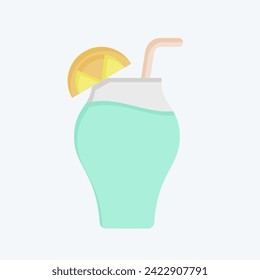 Icon Cocktail. related to Cocktails,Drink symbol. flat style. simple design editable. simple illustration