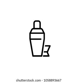 Icon of cocktail shaker. Beverage, bartender, drink. Alcohol concept. Can be used for topics like bar, drink establishment, restaurant  