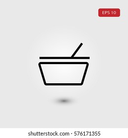 Icon cocktail with straw