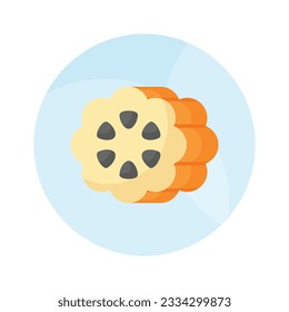 An icon of cocoa beans in modern flat style, ready to use and download vector