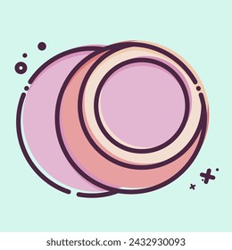 Icon Coconut 2. related to Milk and Drink symbol. MBE style. simple design editable. simple illustration