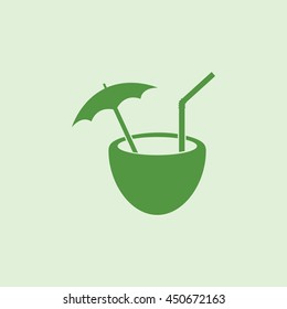 Icon Coconut cocktail drink.