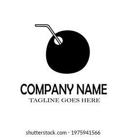 icon coconut simple design. logo for your company
