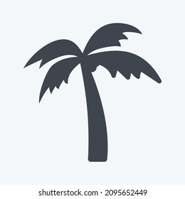 Icon Coconut Tree - Glyph Style - Simple illustration,Editable stroke,Design template vector, Good for prints, posters, advertisements, announcements, info graphics, etc.