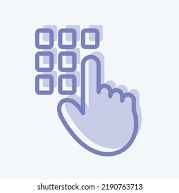 Icon Code Lock. suitable for Security symbol. two tone style. simple design editable. design template vector. simple illustration