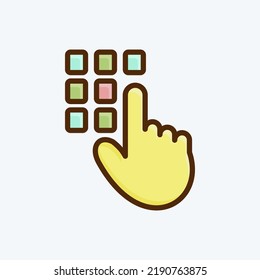 Icon Code Lock. suitable for Security symbol. flat style. simple design editable. design template vector. simple illustration